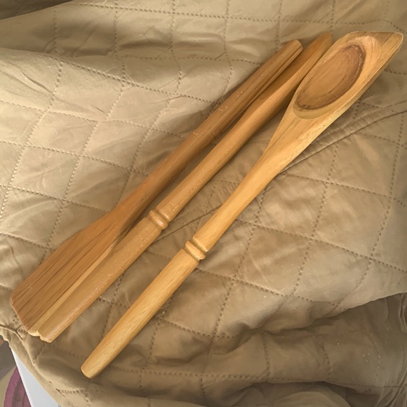 Pampered Chef Kitchen Pampered Chef Bamboo Cooking Spoons Poshmark